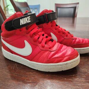Nike Court Borough Mid 2 University Red Basketball Shoes Youth 4 CD7782-600